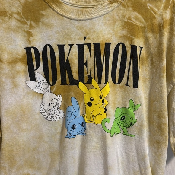 Pokémon Tie Dye Men’s XL Short Sleeve Character Print T-Shirt Pikachu Gamer Fun - Picture 2 of 6